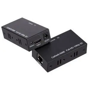 WRIARICH 196ft/60m 1080P HD HDMI Network Extender Over Single Cat5e/6 Ethernet Cable WRIARICH 196ft/60m 1080P HD HDMI Network Extender Over Single Cat5e/6 Ethernet Cable