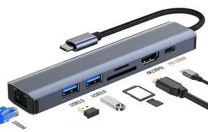 WRIARICH USB to Ethernet Adapter Gigabit | 2-Port USB3.0 Hub HDMI with 10/100/1000 Rj45 Adapter,Aluminum 7-in-1 USB-C to LAN Network Converter for Surface Pro,Chromebook and Laptop WRIARICH USB to Ethernet Adapter Gigabit | 2-Port USB3.0 Hub HDMI with 10/100/1000 Rj45 Adapter,Aluminum 7-in-1 USB-C to LAN Network Converter for Surface Pro,Chromebook and Laptop