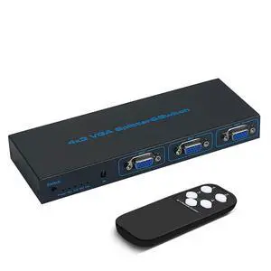 4 Way VGA Video switcher 4 in 3 Out HD Video Sharer Bandwidth 250Mhz Computer Host External VGA TV Monitor Projector selector Switch Box 1920@1080P 4 Way VGA Video switcher 4 in 3 Out HD Video Sharer Bandwidth 250Mhz Computer Host External VGA TV Monitor Projector selector Switch Box 1920@1080P