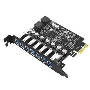 7 Port PCIE Expansion Card, USB 3.0 Superspeed 5Gbps Front Expansion Card, Internal USB Hub Converter for Win XP Win7 Win 8 Win 10 Win 11 Linux 7 Port PCIE Expansion Card, USB 3.0 Superspeed 5Gbps Front Expansion Card, Internal USB Hub Converter for Win XP Win7 Win 8 Win 10 Win 11 Linux