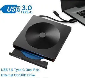 WRIARICH External CD Drive Type C USB 3.0 Portable CD DVD +/-RW Drive Slim DVD/CD ROM Rewriter Burner Writer for Laptop Desktop PC Windows Linux OS Apple Mac,YX-008 Black WRIARICH External CD Drive Type C USB 3.0 Portable CD DVD +/-RW Drive Slim DVD/CD ROM Rewriter Burner Writer for Laptop Desktop PC Windows Linux OS Apple Mac,YX-008 Black