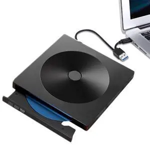 WRIARICH External CD DVD Drive USB 3.0 Type-C Slim Portable DVD/CD ROM +/-RW Optical Drive Burner Writer for MacBook Pro/ Air, iMac, Windows/ Linux/ Mac Laptop Desktop,YX-008 Black WRIARICH External CD DVD Drive USB 3.0 Type-C Slim Portable DVD/CD ROM +/-RW Optical Drive Burner Writer for MacBook Pro/ Air, iMac, Windows/ Linux/ Mac Laptop Desktop,YX-008 Black