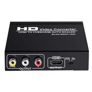 HDMI to RCA and HDMI + 3RCA CVBS AV Converter HDMI to Composite Converter Zoom in/Out Function Composite Video Audio Adapter Splitter Support 1080P PAL NTSC for HD TV Camera HDMI to RCA and HDMI + 3RCA CVBS AV Converter HDMI to Composite Converter Zoom in/Out Function Composite Video Audio Adapter Splitter Support 1080P PAL NTSC for HD TV Camera