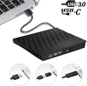 WRIARICH USB 3.0 External CD DVD Drive, Portable DVD/CD ROM +/-RW Drive Burner Rewriter for Windows 10/8/7, Mac, Linux Laptop Desktop, MacBook Pro/ Air, Black WRIARICH USB 3.0 External CD DVD Drive, Portable DVD/CD ROM +/-RW Drive Burner Rewriter for Windows 10/8/7, Mac, Linux Laptop Desktop, MacBook Pro/ Air, Black