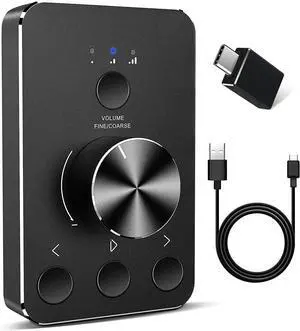 WRIARICH Multimedia Controller Knob, USB Volume Controller, One Key Mute PC Computer Speaker Audio Multimedia Volume Remote Control Adjuster with Bluetooth for Win7/8/10/XP/Mac/Vista/Android/iOS WRIARICH Multimedia Controller Knob, USB Volume Controller, One Key Mute PC Computer Speaker Audio Multimedia Volume Remote Control Adjuster with Bluetooth for Win7/8/10/XP/Mac/Vista/Android/iOS