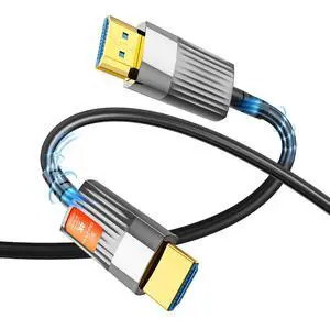 WRIARICH Slim 16 Feet Fiber Optic HDMI 2.0 Cable 4K at 60Hz and 18Gbps Pro Series for in-Wall Installation WRIARICH Slim 16 Feet Fiber Optic HDMI 2.0 Cable 4K at 60Hz and 18Gbps Pro Series for in-Wall Installation