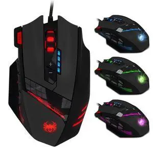 Zelotes C12 Wired Gaming Mouse MMO RGB LED Backlit Mice 4000 DPI Perdition with 12 Programmable Buttons for Windows PC Gaming (Black) Zelotes C12 Wired Gaming Mouse MMO RGB LED Backlit Mice 4000 DPI Perdition with 12 Programmable Buttons for Windows PC Gaming (Black)