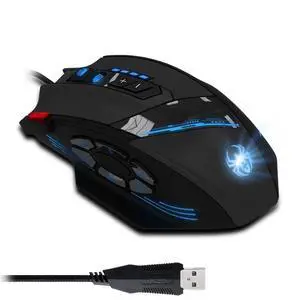 Gaming Mouse, Zelotes USB Wired Optical Gaming Mice, 4000 DPI Professional 12 Buttons Programmable Gamer Mouse with RGB Backlit, Adjustable 2.4G Acceleration for Laptop/ PC/ Computer Gaming Mouse, Zelotes USB Wired Optical Gaming Mice, 4000 DPI Professional 12 Buttons Programmable Gamer Mouse with RGB Backlit, Adjustable 2.4G Acceleration for Laptop/ PC/ Computer