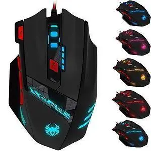 Zelotes C12 4,000DPI Wired Gaming Mouse with Side Buttons & LED Backlit Lights for PS4 PC Computer Laptop Chromebook Games & Work - Black Zelotes C12 4,000DPI Wired Gaming Mouse with Side Buttons & LED Backlit Lights for PS4 PC Computer Laptop Chromebook Games & Work - Black