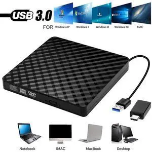 WRIARICH HIGH SPEED USB 3.1 Type C/USB3.0 External CD DVD RW Optical Drive DVD Burner DVD Writer Super Drive For Laptop Notebook WRIARICH HIGH SPEED USB 3.1 Type C/USB3.0 External CD DVD RW Optical Drive DVD Burner DVD Writer Super Drive For Laptop Notebook
