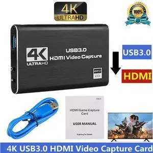 WRIARICH 4K USB 3.0 Video Capture Card, USB3.0 1080P 60FPS Video Audio Capture Card,Support 4K@30Hz Input and Passthrough for PS4 PS5 DSLR Xbox Streaming and Recording WRIARICH 4K USB 3.0 Video Capture Card, USB3.0 1080P 60FPS Video Audio Capture Card,Support 4K@30Hz Input and Passthrough for PS4 PS5 DSLR Xbox Streaming and Recording