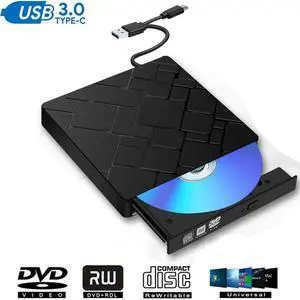 WRIARICH External CD/DVD Drive for Laptop, USB 3.0 Slim Portable Rewriter Burner, Writer CD-RW/DVD-RW Player, External Optical Drive for PC Desktop/Laptop/Linux/Mac OS/Windows 10/8/7/XP(Black) WRIARICH External CD/DVD Drive for Laptop, USB 3.0 Slim Portable Rewriter Burner, Writer CD-RW/DVD-RW Player, External Optical Drive for PC Desktop/Laptop/Linux/Mac OS/Windows 10/8/7/XP(Black)