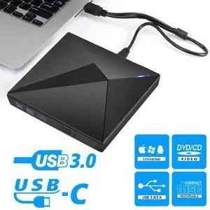 WRIARICH External DVD Drive DVD Player for Laptop Portable USB Tpye-C CD/DVD+/-RW Drive/DVD Player CD ROM Burner Compatible with Windows Linux OS Apple Mac( Polaris ) WRIARICH External DVD Drive DVD Player for Laptop Portable USB Tpye-C CD/DVD+/-RW Drive/DVD Player CD ROM Burner Compatible with Windows Linux OS Apple Mac( Polaris )