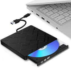External CD DVD Drive, USB 3.0 Type-C Portable CD/DVD /-RW Drive/DVD Optical Drive disc Player for Laptop Slim CD ROM Rewriter Burner Compatible with Mac Laptop Desktop PC Windows Linux OS Apple External CD DVD Drive, USB 3.0 Type-C Portable CD/DVD /-RW Drive/DVD Optical Drive disc Player for Laptop Slim CD ROM Rewriter Burner Compatible with Mac Laptop Desktop PC Windows Linux OS Apple