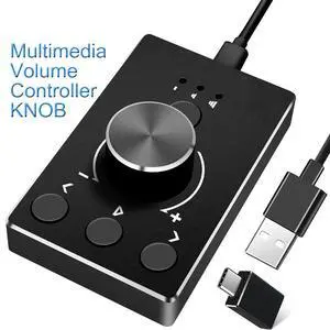 USB Volume Control KnobMultimedia Controller with One-Click Mute FunctionAudio Adjuster Compatible with Win7/8/10/XP/Mac/Vista/Android/IOS USB Volume Control KnobMultimedia Controller with One-Click Mute FunctionAudio Adjuster Compatible with Win7/8/10/XP/Mac/Vista/Android/IOS