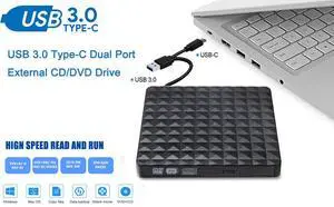 Diamond External CD/DVD Drive, USB 3.0 & Type C Portable DVD CD+/-RW Drive Slim DVD/CD ROM Rewriter Burner Writer, High Speed Data Transfer Pro Laptop/Desktop Windows/Vista/7/8/10, Mac OSX and Linux Diamond External CD/DVD Drive, USB 3.0 & Type C Portable DVD CD+/-RW Drive Slim DVD/CD ROM Rewriter Burner Writer, High Speed Data Transfer Pro Laptop/Desktop Windows/Vista/7/8/10, Mac OSX and Linux