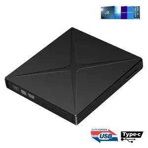 WRIARICH External CD DVD Drive, USB 3.0 and Type-C Portable CD/DVD Player for Laptop CD Drive Reader Writer Burner Support SD cards Reader Compatible with Laptop Desktop PC Windows Linux Apple Mac WRIARICH External CD DVD Drive, USB 3.0 and Type-C Portable CD/DVD Player for Laptop CD Drive Reader Writer Burner Support SD cards Reader Compatible with Laptop Desktop PC Windows Linux Apple Mac