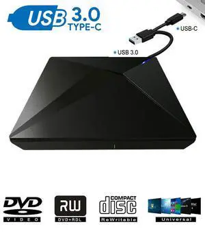 External DVD Drive , USB 3.0 Type C CD Drive, Dual Port DVD Player, Portable Optical Burner Writer Rewriter, High Speed Data Transfer for MAC OS Windows 7/8/10( Polaris ) External DVD Drive , USB 3.0 Type C CD Drive, Dual Port DVD Player, Portable Optical Burner Writer Rewriter, High Speed Data Transfer for MAC OS Windows 7/8/10( Polaris )