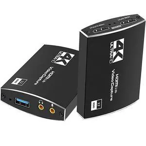4K@60Hz Audio Video Capture Card,HD Video Capture,HDMI USB3.0/Type-C Video Grabber Device, Full HD 1080P for for Game Recording, Live Streaming Broadcasting (Black) 4K@60Hz Audio Video Capture Card,HD Video Capture,HDMI USB3.0/Type-C Video Grabber Device, Full HD 1080P for for Game Recording, Live Streaming Broadcasting (Black)