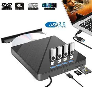 WRIARICH 7 in 1 External CD/DVD Drive, USB C Superdrive for USB 3.0 DVD Burner Reader for Mac, Portable CD +/-RW Drive External DVD Player for Laptop MacBook Windows 11/10/8/7 PC Linux OS WRIARICH 7 in 1 External CD/DVD Drive, USB C Superdrive for USB 3.0 DVD Burner Reader for Mac, Portable CD +/-RW Drive External DVD Player for Laptop MacBook Windows 11/10/8/7 PC Linux OS
