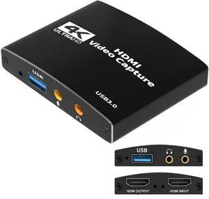 1080P 60FPS Capture Card for Live Streaming,with USB 3.0/USB C & Microphone HDMI Loop-Out, 4K Game Capture Card , Capture Card for Recording Compatible with Nintendo Switch, PS4, PS5, PC, Xbox 1080P 60FPS Capture Card for Live Streaming,with USB 3.0/USB C & Microphone HDMI Loop-Out, 4K Game Capture Card , Capture Card for Recording Compatible with Nintendo Switch, PS4, PS5, PC, Xbox