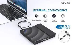 WRIARICH External CD DVD Drive, USB 3.0 Type C Dual Port Slim Portable External CD DVD Rewriter Burner Writer, High Speed Data Transfer External USB Optical Drives for Laptop/MacBook/Desktop WRIARICH External CD DVD Drive, USB 3.0 Type C Dual Port Slim Portable External CD DVD Rewriter Burner Writer, High Speed Data Transfer External USB Optical Drives for Laptop/MacBook/Desktop