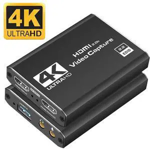 HDMI to USB/Type-C Video Capture Device, Video Capture Card with Mic & HDMI Loop-Out, 4K 1080P 60FPS for Live Streaming, Gaming, Recording, for Nintendo Switch,PS4,Xbox,OBS,YouTube,Zoom,Windows,PC/Mac HDMI to USB/Type-C Video Capture Device, Video Capture Card with Mic & HDMI Loop-Out, 4K 1080P 60FPS for Live Streaming, Gaming, Recording, for Nintendo Switch,PS4,Xbox,OBS,YouTube,Zoom,Windows,PC/Mac