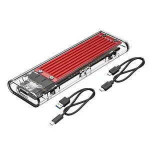 WRIARICH M.2 SSD Enclosure USB 3.1 USB C to NVMe M.2 Adapter Transparent USB 3.1 Type C Gen 2 10Gbps to M-Key Hard Drive Caddy External Case for 2230/2242/2260/2280 Support UASP, Tool-Free -Red WRIARICH M.2 SSD Enclosure USB 3.1 USB C to NVMe M.2 Adapter Transparent USB 3.1 Type C Gen 2 10Gbps to M-Key Hard Drive Caddy External Case for 2230/2242/2260/2280 Support UASP, Tool-Free -Red