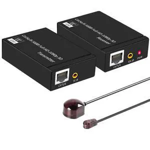 HDMI Extender 1080P 60m/200ft with IR Remote Control HDMI Repeater HD HDMI Network Extender Over Single RJ45 Cat6 Ethernet Cables Support Laptop DVD PS3/4 HD Box HDMI Extender 1080P 60m/200ft with IR Remote Control HDMI Repeater HD HDMI Network Extender Over Single RJ45 Cat6 Ethernet Cables Support Laptop DVD PS3/4 HD Box