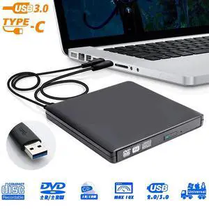 WRIARICH Aluminum External CD Drive USB 3.0 Portable CD DVD +/-RW Drive DVD/CD ROM Rewriter Burner Writer Compatible with Laptop Desktop PC Windows Mac Pro MacBook Black WRIARICH Aluminum External CD Drive USB 3.0 Portable CD DVD +/-RW Drive DVD/CD ROM Rewriter Burner Writer Compatible with Laptop Desktop PC Windows Mac Pro MacBook Black