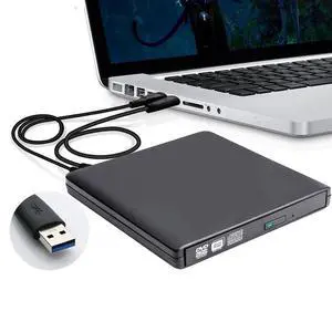WRIARICH Aluminum External DVD Drive, USB 3.0 Portable CD/DVD+/-RW Drive/DVD Player for Laptop CD ROM Burner Compatible with Laptop Desktop PC Windows Linux OS Apple Mac Black WRIARICH Aluminum External DVD Drive, USB 3.0 Portable CD/DVD+/-RW Drive/DVD Player for Laptop CD ROM Burner Compatible with Laptop Desktop PC Windows Linux OS Apple Mac Black