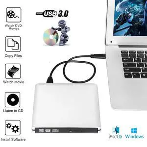 WRIARICH Aluminum External CD Drive Type C USB 3.0 Portable CD DVD +/-RW Drive Slim DVD/CD ROM Rewriter Burner Writer Compatible with Laptop Desktop PC Windows Linux OS Apple Mac Silver WRIARICH Aluminum External CD Drive Type C USB 3.0 Portable CD DVD +/-RW Drive Slim DVD/CD ROM Rewriter Burner Writer Compatible with Laptop Desktop PC Windows Linux OS Apple Mac Silver