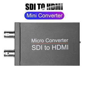 SDI to HDMI Converter, Mini SDI to HDMI Audio Video Converter Adaptr Support 3G-SDI, HD-SDI, SD-SDI with SDI Loopout for Camera HDTV SDI to HDMI Converter, Mini SDI to HDMI Audio Video Converter Adaptr Support 3G-SDI, HD-SDI, SD-SDI with SDI Loopout for Camera HDTV