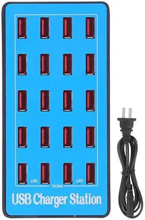 100w 20(20A) Port, USB Fast Charging Station,Travel Desktop USB Rapid Charger,Multi Ports Charging Station Organizer Compatible with Smartphones,Tables,and More Devices 100w 20(20A) Port, USB Fast Charging Station,Travel Desktop USB Rapid Charger,Multi Ports Charging Station Organizer Compatible with Smartphones,Tables,and More Devices