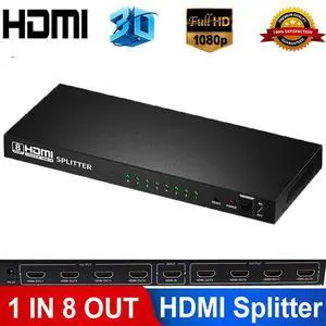 HDMI Splitter 1 in 8 Out,HDMI Splitter 1x8 | 8 Port | 1 in - 8 Out | Full HD/3D | 1080P | HDMI 1.3v | HDTV | PS4 / PS3 | XboxOne / 360 | DVD | Blu-ray | DTS Digital | Dolby Digital HDMI Splitter 1 in 8 Out,HDMI Splitter 1x8 | 8 Port | 1 in - 8 Out | Full HD/3D | 1080P | HDMI 1.3v | HDTV | PS4 / PS3 | XboxOne / 360 | DVD | Blu-ray | DTS Digital | Dolby Digital
