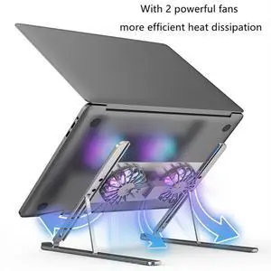 Ultrabook Tablet Stand with Dual High-speed Cooling Fan, Laptop Tablet Mount for MacBook Pro and All 11-17.3 Inches Tablet or Laptop Notebook, Laptop Tablet Stands Adjustable, Ergonomic Computer Stand Ultrabook Tablet Stand with Dual High-speed Cooling Fan, Laptop Tablet Mount for MacBook Pro and All 11-17.3 Inches Tablet or Laptop Notebook, Laptop Tablet Stands Adjustable, Ergonomic Computer Stand