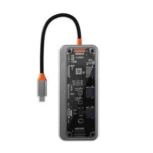 Transparent Docking Station Dual Monitor,10 in 1 USB C Docking Station USB C to HDMI Adapter with 4K HDMI, 100W PD, 3 USB3.0, Dual Monitor Adapter for MacBook Laptops Notebook Transparent Docking Station Dual Monitor,10 in 1 USB C Docking Station USB C to HDMI Adapter with 4K HDMI, 100W PD, 3 USB3.0, Dual Monitor Adapter for MacBook Laptops Notebook