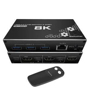 WRIARICH 4k 120Hz USB HDMI KVM Switch , 2 in 1 Out, 2 Port KVM Switch for 2 Computers 1 Monitor, 2 PCs Share 1 Monitor, 3*USB3.0 Devices and 1*RJ45 port, Keyboard, Mouse, Printer for Mac, Windows WRIARICH 4k 120Hz USB HDMI KVM Switch , 2 in 1 Out, 2 Port KVM Switch for 2 Computers 1 Monitor, 2 PCs Share 1 Monitor, 3*USB3.0 Devices and 1*RJ45 port, Keyboard, Mouse, Printer for Mac, Windows