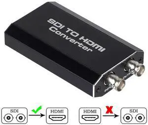 1080P SDI to HDMI Converter, Mini SDI to HDMI Audio Video Converter Adaptr Support 3G-SDI, HD-SDI, SD-SDI with SDI Loopout for Camera HDTV (OZH5-1) 1080P SDI to HDMI Converter, Mini SDI to HDMI Audio Video Converter Adaptr Support 3G-SDI, HD-SDI, SD-SDI with SDI Loopout for Camera HDTV (OZH5-1)