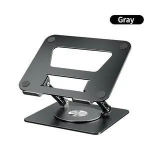 Adjustable Laptop Stand with 360° Rotating Base, Portable Laptop Riser, Ergonomic Computer Stand for Laptop Compatible with MacBook Air/Pro and All 10-17.3 Laptops for Office Home - Gray Adjustable Laptop Stand with 360° Rotating Base, Portable Laptop Riser, Ergonomic Computer Stand for Laptop Compatible with MacBook Air/Pro and All 10-17.3 Laptops for Office Home - Gray