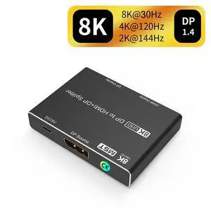 WRIARICH DisplayPort to DisplayPort HDMI Splitter Adapter MST SST 8K@30Hz 4K@120Hz 1 in 2 Out DP1.4 Splitter Dual Monitor Multi Screen WRIARICH DisplayPort to DisplayPort HDMI Splitter Adapter MST SST 8K@30Hz 4K@120Hz 1 in 2 Out DP1.4 Splitter Dual Monitor Multi Screen