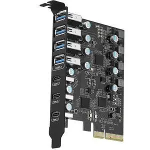 WRIARICH (4X USB 3.2 A,3X USB C) 7 Port PCIE Expansion Card, USB 3.2 Superspeed 10Gbps Front Expansion Card, Internal USB Hub Converter for Win XP Win7 Win 8 Win 10 Win 11 Linux WRIARICH (4X USB 3.2 A,3X USB C) 7 Port PCIE Expansion Card, USB 3.2 Superspeed 10Gbps Front Expansion Card, Internal USB Hub Converter for Win XP Win7 Win 8 Win 10 Win 11 Linux