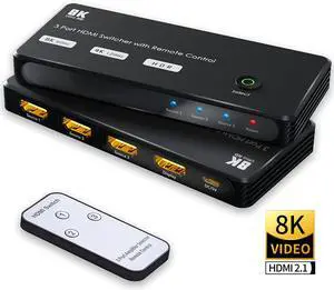 WRIARICH HDMI Switch with IR Remote, 8K 4K 120hz Ultra HD 8K High Speed 48Gbps Directional HDMI Switch 3in 1out 8K@60Hz 4K@120Hz Splitter Converter Compatible with Xbox PS5 Projectors Monitors WRIARICH HDMI Switch with IR Remote, 8K 4K 120hz Ultra HD 8K High Speed 48Gbps Directional HDMI Switch 3in 1out 8K@60Hz 4K@120Hz Splitter Converter Compatible with Xbox PS5 Projectors Monitors