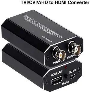TVI/CVI/AHD to HDMI Converter Adapter,Full HD 4K 720P/1080P/3MP/4MP/5MP/8MP BNC to HDMI Video Converter for Monitor HDTV DVRs, Convert TVI CVI AHD CVBS BNC Video Signal to HDMI TVI/CVI/AHD to HDMI Converter Adapter,Full HD 4K 720P/1080P/3MP/4MP/5MP/8MP BNC to HDMI Video Converter for Monitor HDTV DVRs, Convert TVI CVI AHD CVBS BNC Video Signal to HDMI