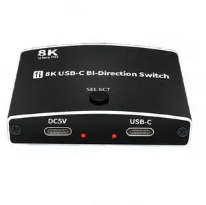 WRIARICH USB C Switch Bi-Direction 2 in 1 or 1 in 2 KVM Switcher, 8K@60Hz Video / 10Gbps Data Transfer Compatible with Thunderbolt Type C Device WRIARICH USB C Switch Bi-Direction 2 in 1 or 1 in 2 KVM Switcher, 8K@60Hz Video / 10Gbps Data Transfer Compatible with Thunderbolt Type C Device