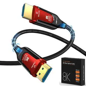WRIARICH 16FT 8K HDMI Fiber Optic Long Cable, -4K@120Hz 8K@60Hz,High Speed 48Gbps, ARC, CEC, 3D, HDCP 2.2 & 2.3, HDR10 Compatible with Roku TV/PS5/HDTV/Blu-ray, in Wall Plenum-Rated Cables for Pipes, WRIARICH 16FT 8K HDMI Fiber Optic Long Cable, -4K@120Hz 8K@60Hz,High Speed 48Gbps, ARC, CEC, 3D, HDCP 2.2 & 2.3, HDR10 Compatible with Roku TV/PS5/HDTV/Blu-ray, in Wall Plenum-Rated Cables for Pipes,