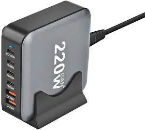 WRIARICH 220W USB C Charging Station Hub, 6-Port GaN PPS Fast Travel Charger for MacBook Pro/Air, Chromebook, GalaxyBook, Pixelbook, Surface, iPad Pro, Steam Deck, and More WRIARICH 220W USB C Charging Station Hub, 6-Port GaN PPS Fast Travel Charger for MacBook Pro/Air, Chromebook, GalaxyBook, Pixelbook, Surface, iPad Pro, Steam Deck, and More