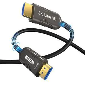 WRIARICH 8K@60Hz Fiber Optic HDMI Cable 50 ft / 15m - Supporting 8K@60Hz 7680x4320, 4K@120Hz) eARC HDR10 HDCP 2.2 & 2.3 3D - Designed for Xbox, Compatible with PS5, Apple TV, PC WRIARICH 8K@60Hz Fiber Optic HDMI Cable 50 ft / 15m - Supporting 8K@60Hz 7680x4320, 4K@120Hz) eARC HDR10 HDCP 2.2 & 2.3 3D - Designed for Xbox, Compatible with PS5, Apple TV, PC