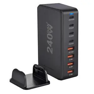 WRIARICH 8 Port USB C Charger 240W PD 3.0 QC3.0 USB C Desk Charger Portable Adapter Charging Station Hub Compatible with iPhone 15/14/13/13 Pro Max/MacBook/iPad Pro/Galaxy WRIARICH 8 Port USB C Charger 240W PD 3.0 QC3.0 USB C Desk Charger Portable Adapter Charging Station Hub Compatible with iPhone 15/14/13/13 Pro Max/MacBook/iPad Pro/Galaxy