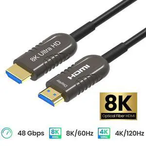HDMI Cable 8k Cables New Upgraded Design HDMI 2.1, 65FT/20M, Certified 48Gbps, 8K@60Hz 18Gbps 4K@120Hz Ultra High-Speed Gaming HDMI Cable, 8k/4k Cable HDMI Cable 8k Cables New Upgraded Design HDMI 2.1, 65FT/20M, Certified 48Gbps, 8K@60Hz 18Gbps 4K@120Hz Ultra High-Speed Gaming HDMI Cable, 8k/4k Cable
